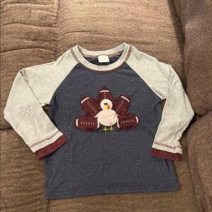 Thanksgiving Football Turkey, Boutique L/S, size Large